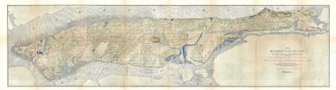 1909 MacCoun Map of Manhattan in 1783 w/ Revolution Sites