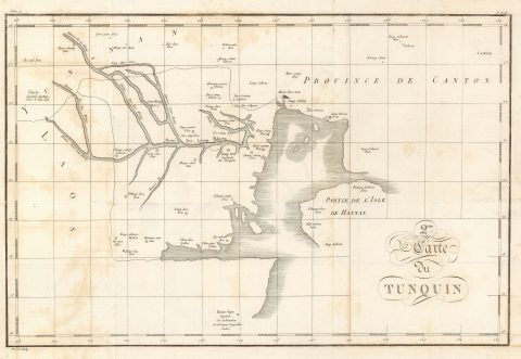 1810 Porlier Map of Northern Vietnam and the Gulf of Tonkin