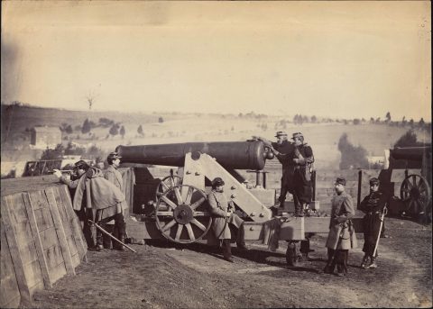 1861 Brady Civil War Albumen Photograph at Fort Gaines near Tenleytown