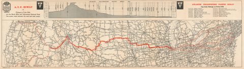 1927 American Automobile Assoc. Map of the Atlantic Yellowstone Pacific Highway