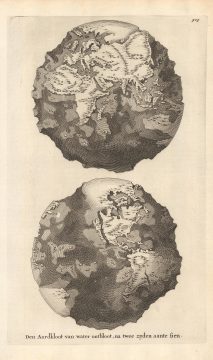 1694 Burnet View of the Earth without Its Oceans, w/ California as an Island