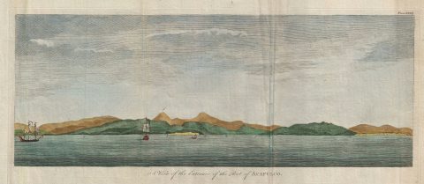 1745 Anson View of the Port of Acapulco, Mexico