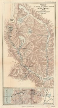 1898 Weller Map of Aconcagua, Mendoza Province, Argentina