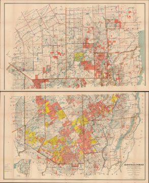 1898 Fox Wall-Sized Map of the Adirondacks, New York