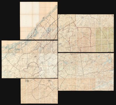 1920 Map of Adirondack Region Telephone Companies with Manuscript Notations