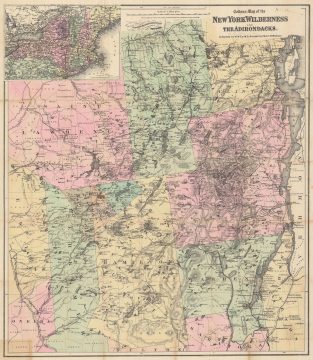 1894 Ely / Colton Map of the Adirondacks, New York
