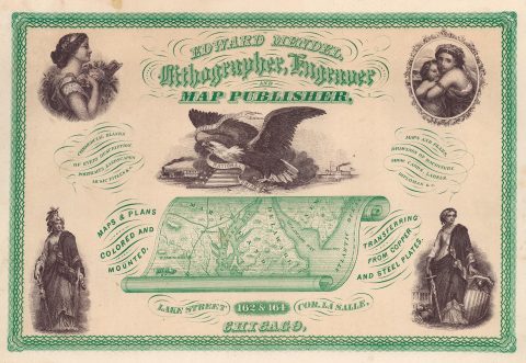 1868 Edward Mendel Map Publishing Advertisement