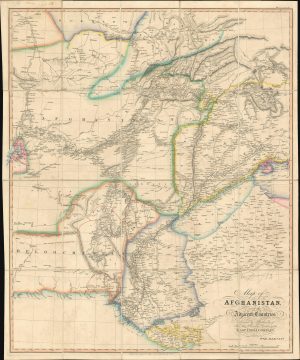 1842 Allen Case Map of Afghanistan issued for the First Anglo-Afghan War