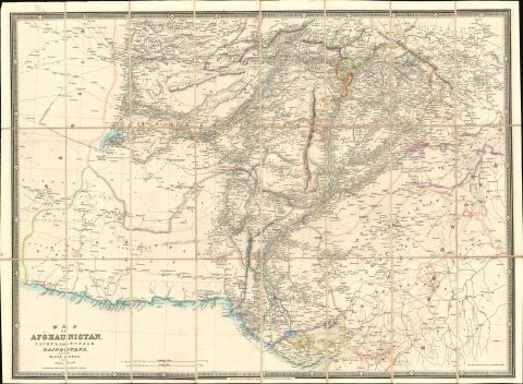 1842 Wyld map of Afghanistan, Pakistan, India and Iran