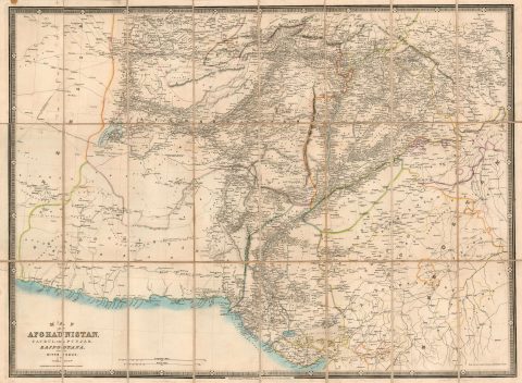 1842 Wyld map of Afghanistan, Pakistan, India and Iran