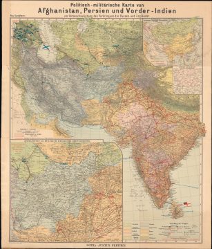 1900 Langhans Map of Afghanistan and Environs, 'Great Game' Imperial Competition