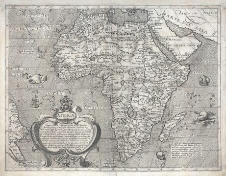 1600 Arnoldo de Arnoldi Lafreri School Map of Africa
