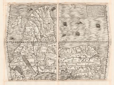 1564 Bertelli / Gastaldi map of Africa