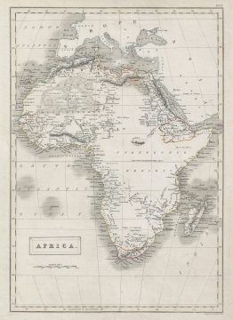 1840 Black Map of Africa