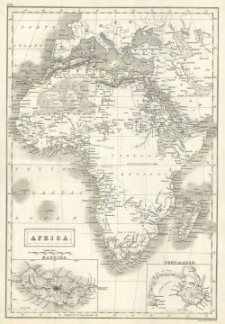 1844 Black Map of Africa