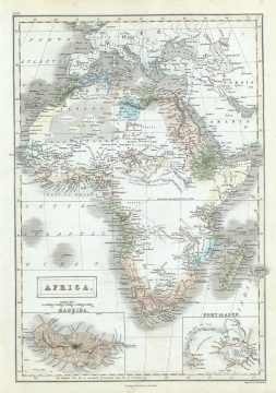 1851 Black Map of Africa
