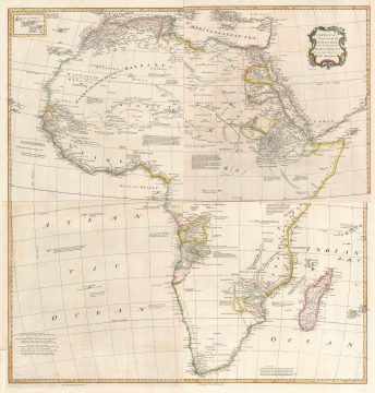 1755 D'Anville / Bolton Wall Map of Africa