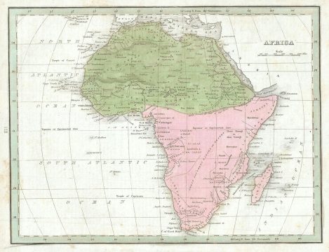 1835 Bradford Map of Africa