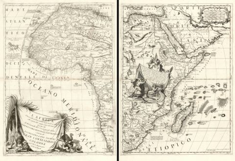 1691 Coronelli Map of Africa
