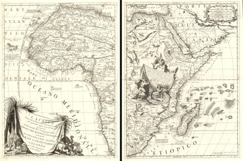 1691 Coronelli Map of Africa
