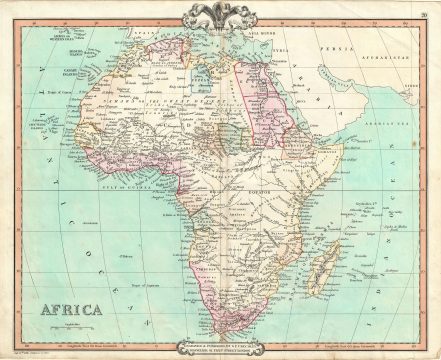 1850 Cruchley Map of Africa