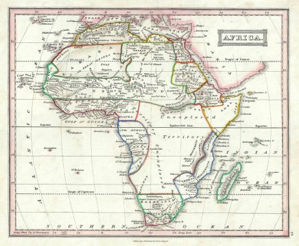 1845 Ewing Map of Africa
