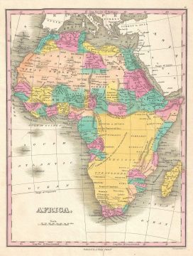 1828 Finley Map of Africa