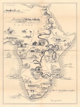 1940 Gargiulo Pictorial Map of Africa