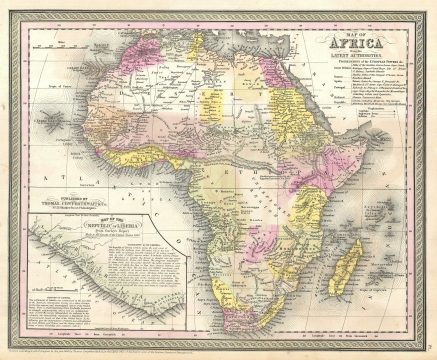 1854 Mitchell Map of Africa