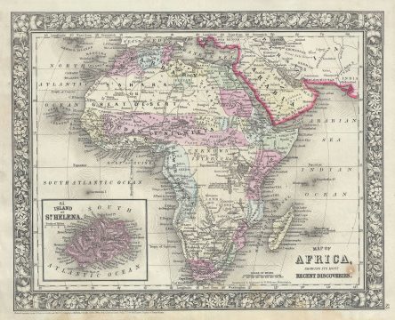 1866 Mitchell Map of Africa
