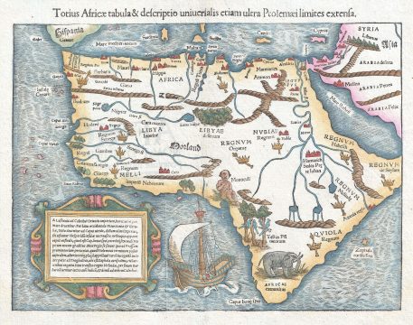 1550 Munster Map of Africa