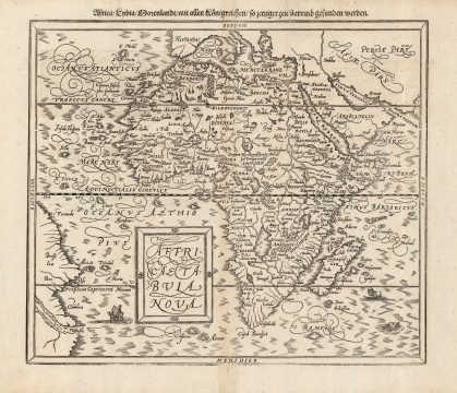 1598 Sebastian Petri Map of Africa after Ortelius