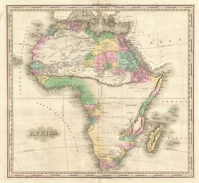 1825 Tanner Map of Africa