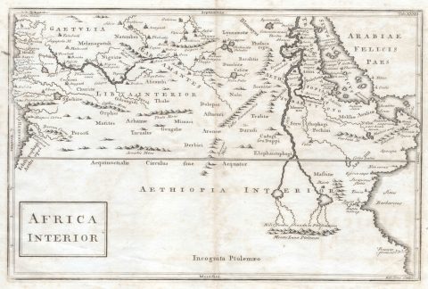 1730 Toms Map of Central Africa