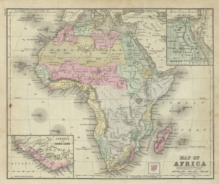 1879 Warren Map of Africa
