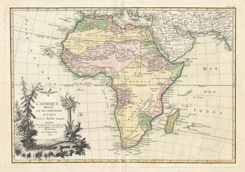 1762 Janvier Map of Africa
