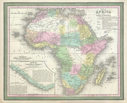 1854 Mitchell Map of Africa