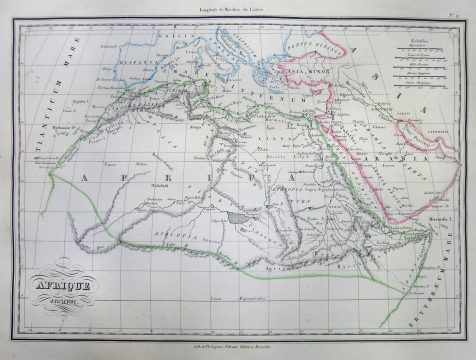 1837 Malte-Brun Map of Africa in Ancient Times