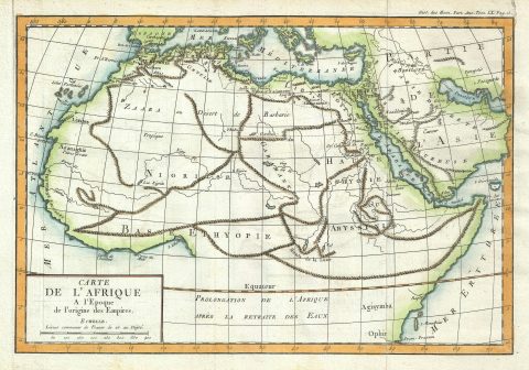 1770 Delisle de Sales Map of Africa during the Origin of Empires
