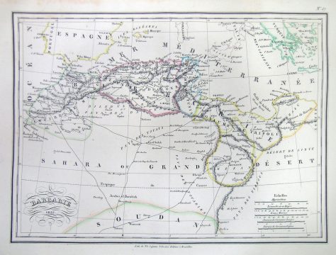 1833 Malte-Brun Map of North Africa or Barbary