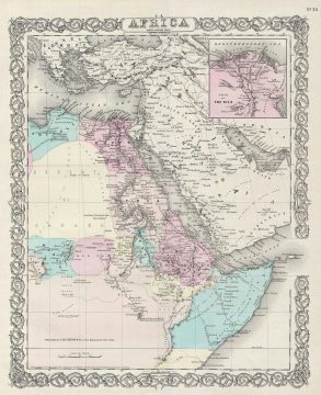 1856 Colton Map of Northeastern Africa