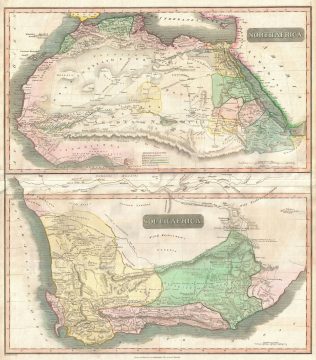 1815 Thomson Map of South Africa and North Africa
