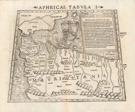 1552 Münster / Ptolemy Map of Morocco and Algeria