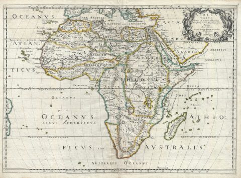 1650 Sanson Map of Africa
