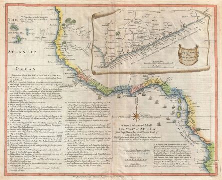 1755 Postlethwayte Map of the Slave Ports of West Africa
