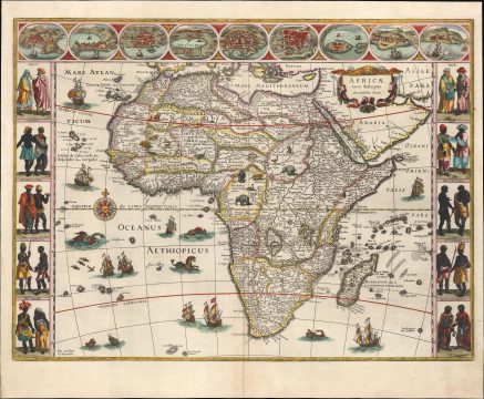 1635 Blaeu Map of Africa: Scarce Second State, Superb Original Color