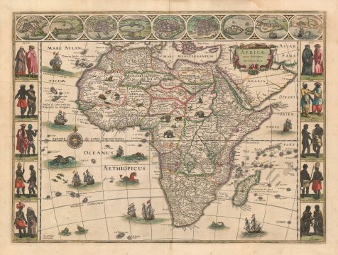 1647 Blaeu Map of Africa: An Original Color Example