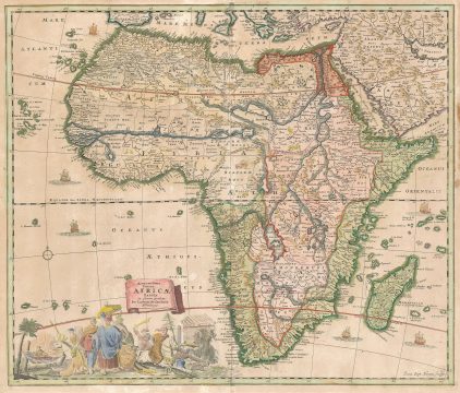 1697 Standrart Map of Africa (first map engraved by Homann)
