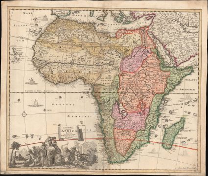 1697 Standrart Map of Africa (one of the first maps engraved by Homann)