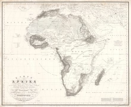 1827 Heinrich Berghaus / Brose Separate-issue Map of Africa